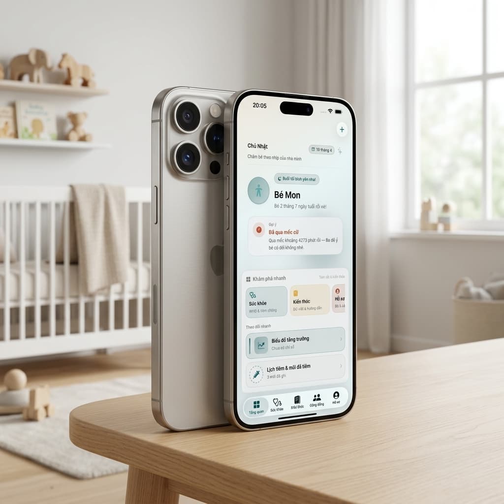 Mamm App iPhone Mockup